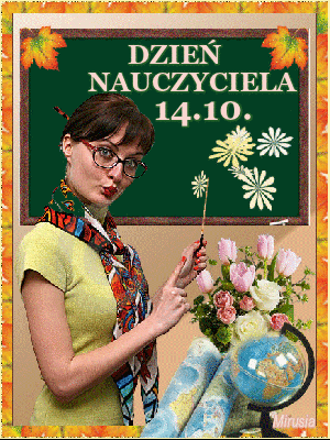 Nauczycielka czekająca na życzenia z okazji swojego święta